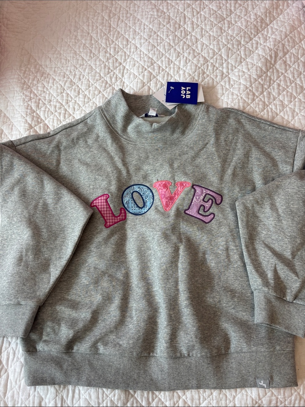 JoyLab Grey Pullover mockneck Sweatshirt